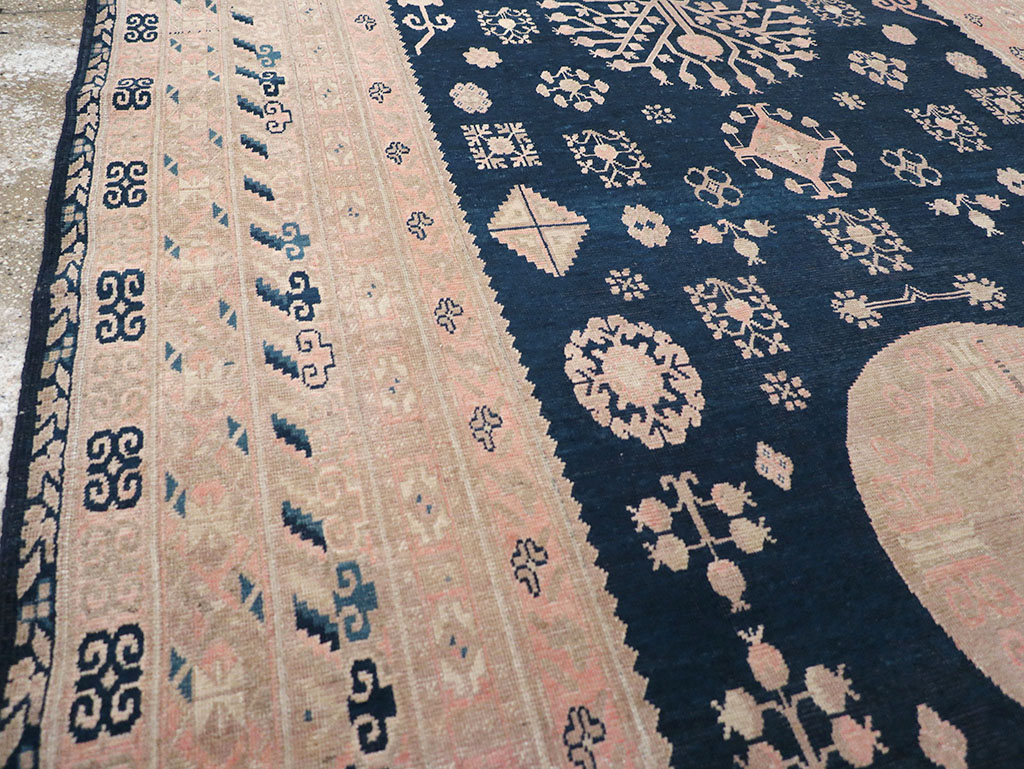 Antique East Turkestan Khotan Gallery Carpet, No.32360 - Staging