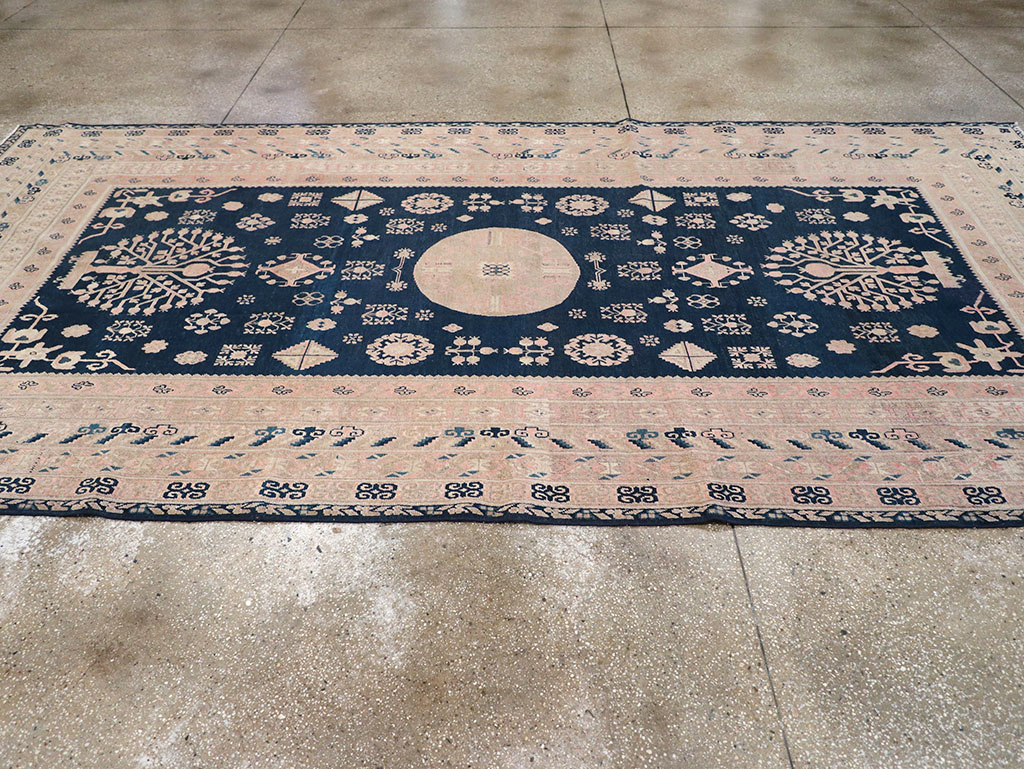 Antique East Turkestan Khotan Gallery Carpet, No.32360 - Staging