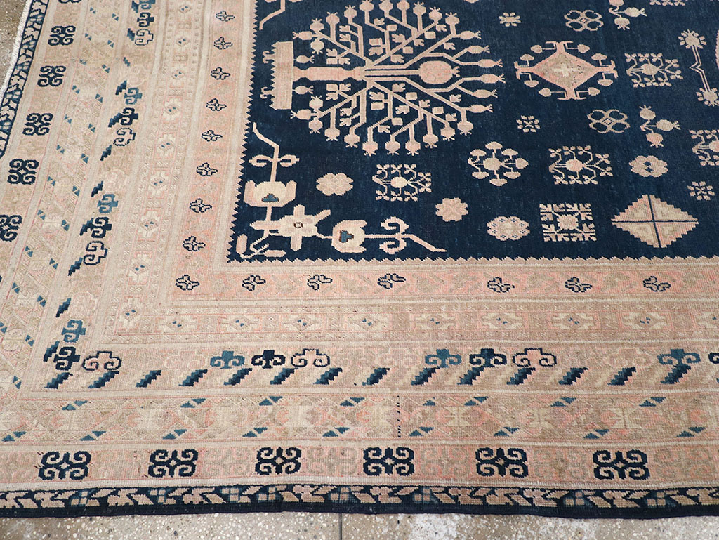Antique East Turkestan Khotan Gallery Carpet, No.32360 - Staging