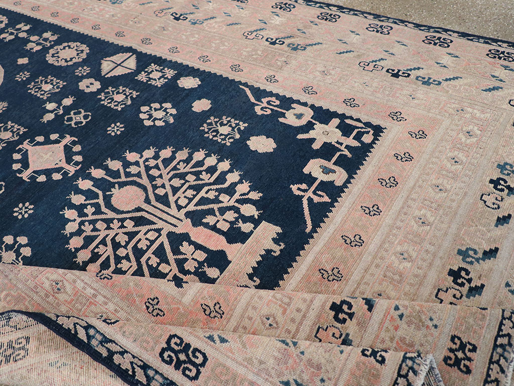 Antique East Turkestan Khotan Gallery Carpet, No.32360 - Staging