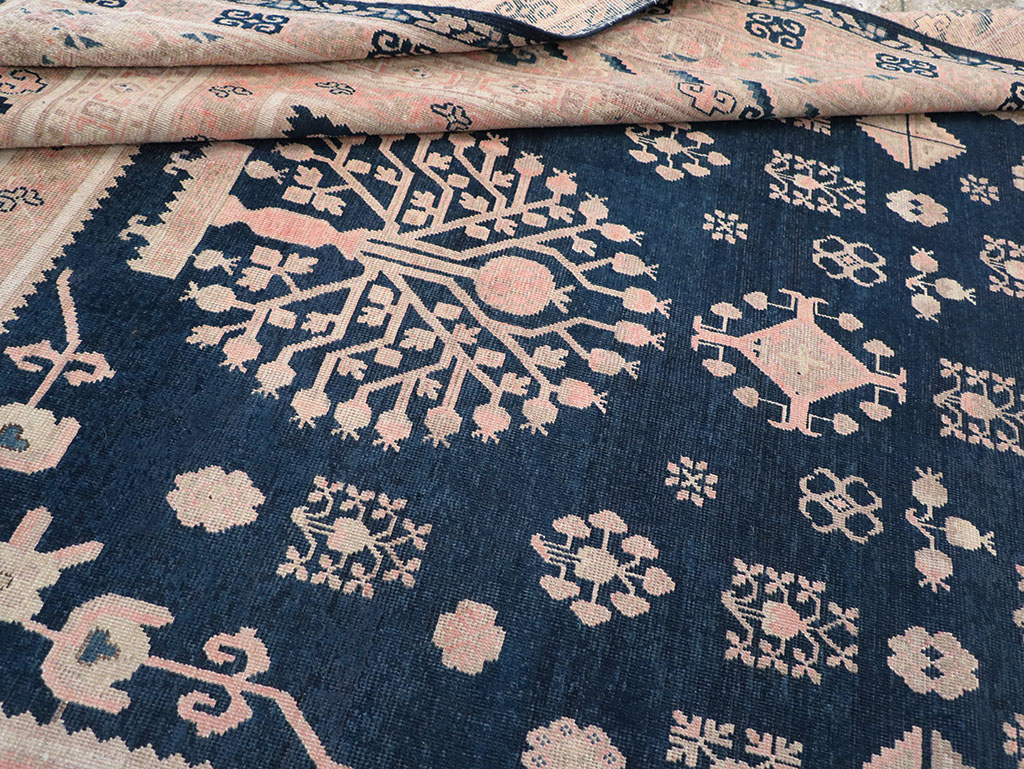 Antique East Turkestan Khotan Gallery Carpet, No.32360 - Staging