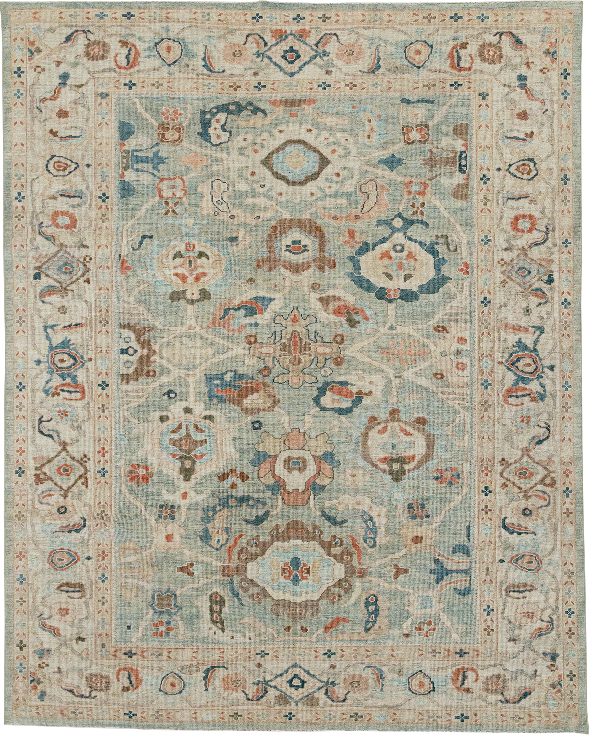 Modern Persian Sultanabad Room Size Carpet, No.32364 - Staging
