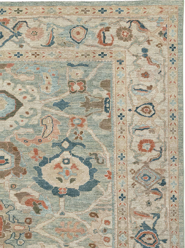 Modern Persian Sultanabad Room Size Carpet, No.32364 - Staging