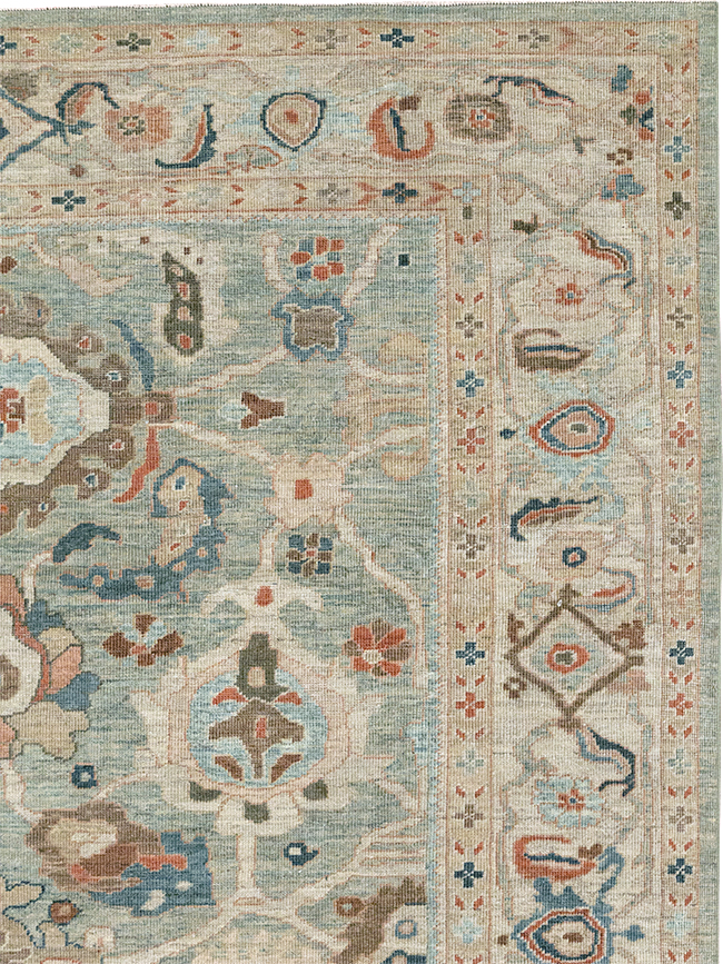 Modern Persian Sultanabad Room Size Carpet, No.32364 - Staging