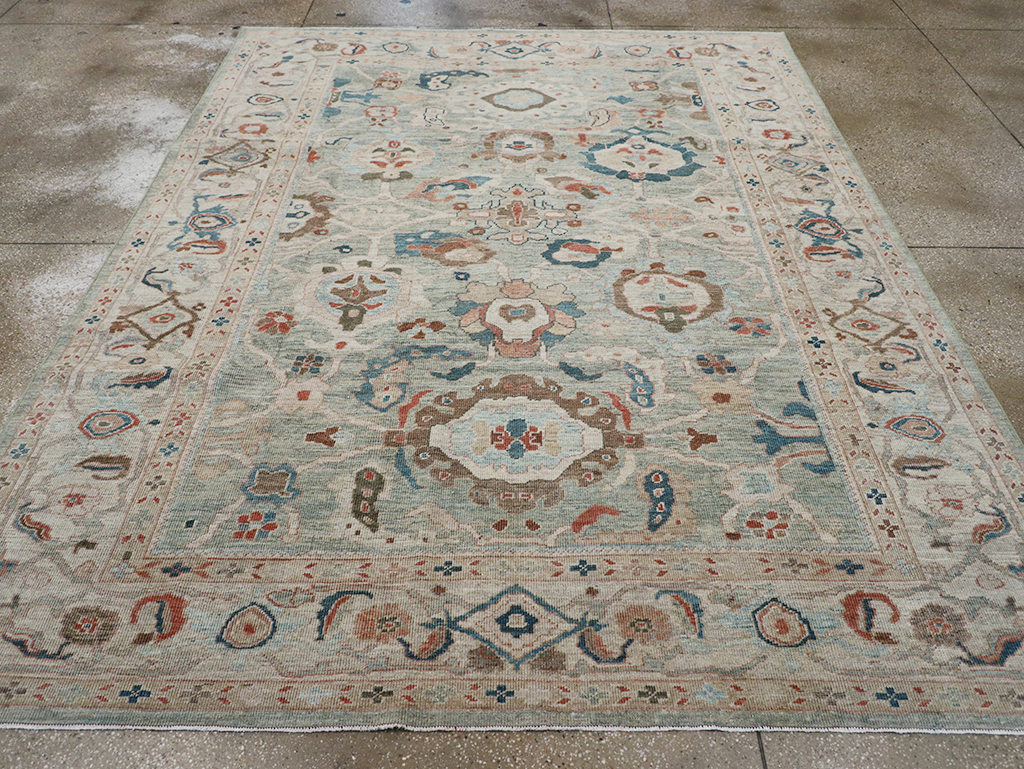 Modern Persian Sultanabad Room Size Carpet, No.32364 - Staging