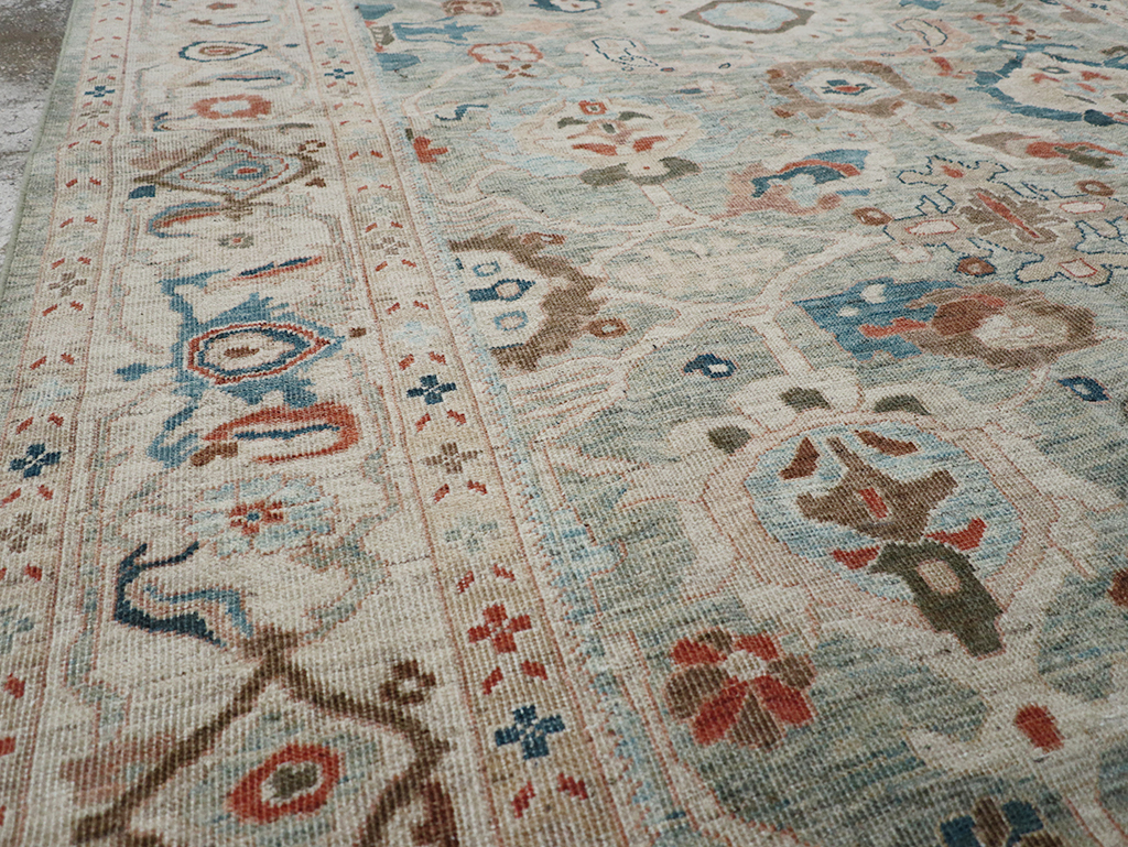 Modern Persian Sultanabad Room Size Carpet, No.32364 - Staging