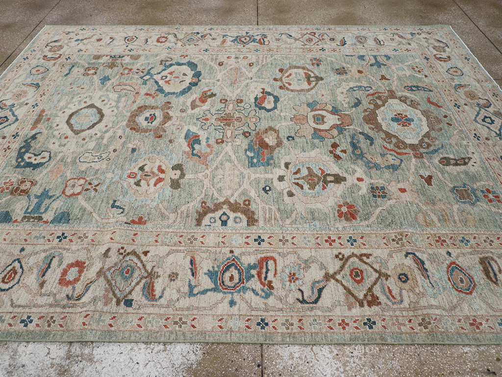 Modern Persian Sultanabad Room Size Carpet, No.32364 - Staging