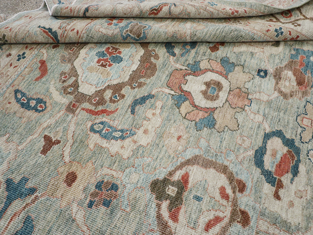 Modern Persian Sultanabad Room Size Carpet, No.32364 - Staging