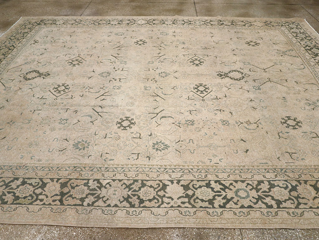 Vintage Persian Mahal Room Size Carpet, No.32366 - Staging