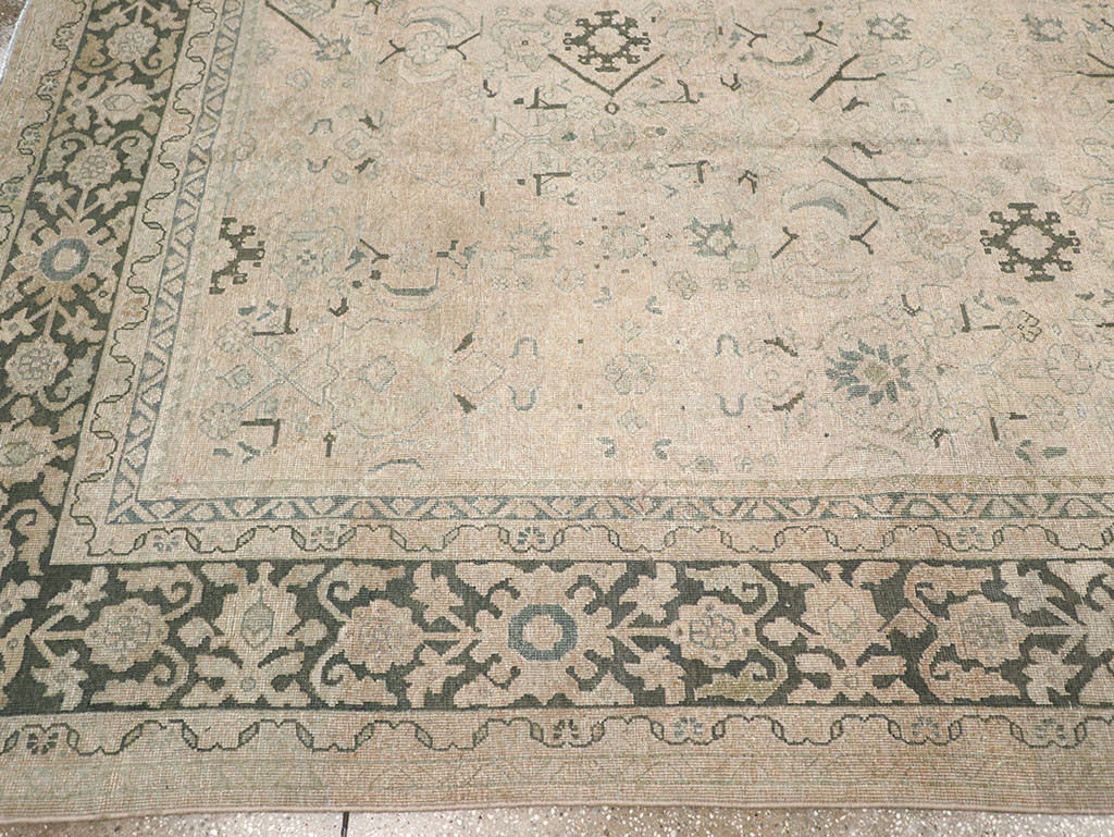 Vintage Persian Mahal Room Size Carpet, No.32366 - Staging