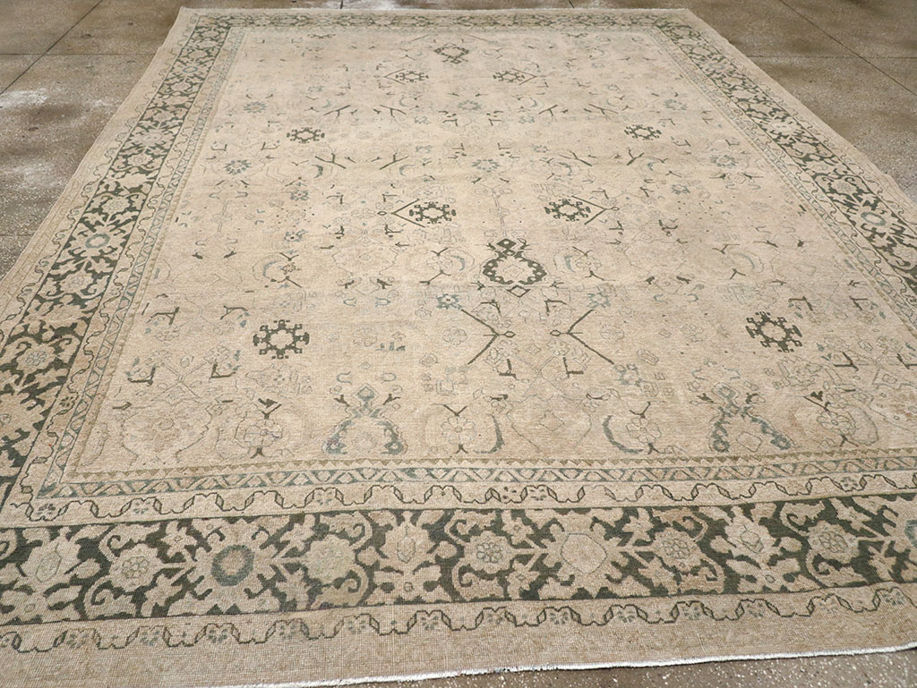 Vintage Persian Mahal Room Size Carpet, No.32366 - Staging