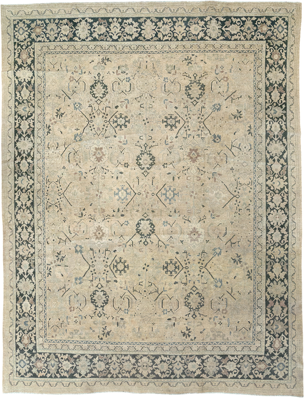 Vintage Persian Mahal Room Size Carpet, No.32367 - Staging