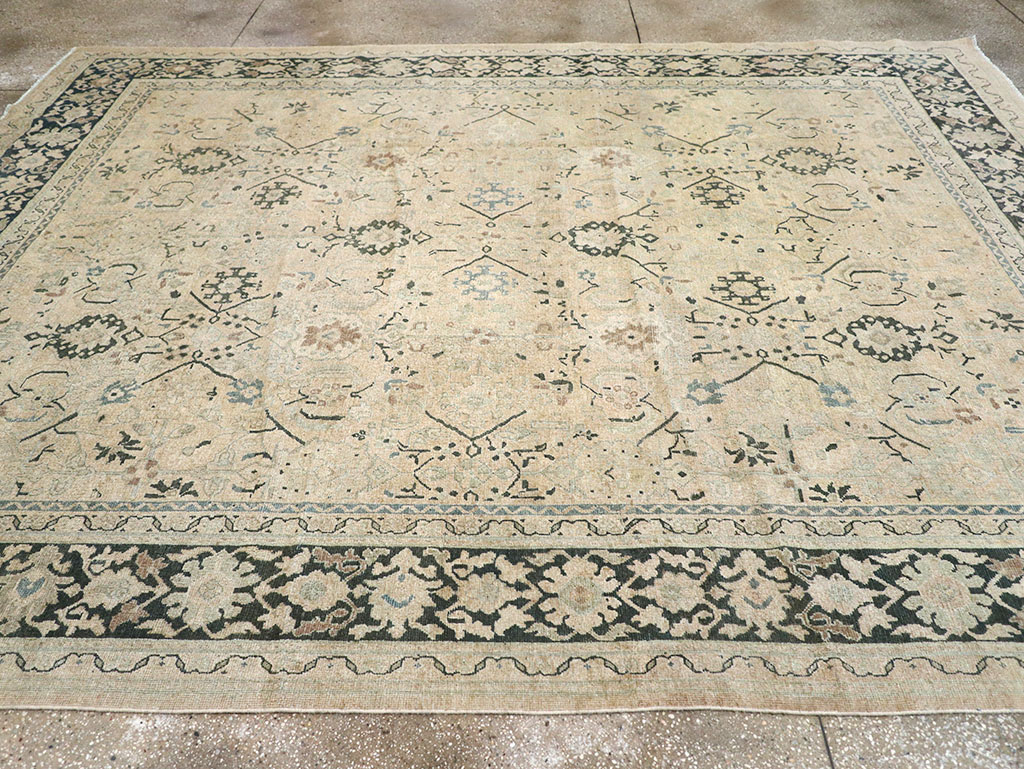 Vintage Persian Mahal Room Size Carpet, No.32367 - Staging