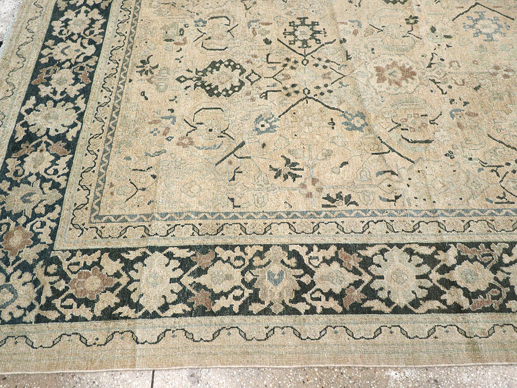 Vintage Persian Mahal Room Size Carpet, No.32367 - Staging