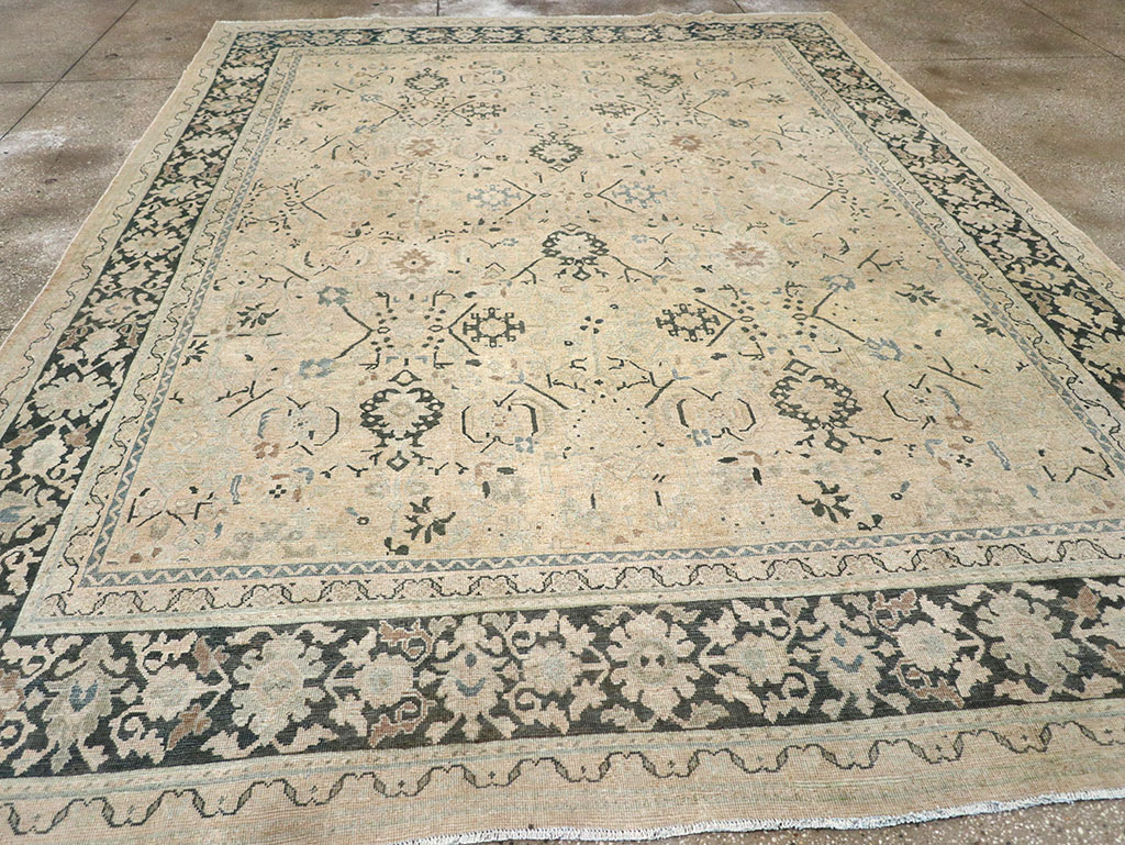 Vintage Persian Mahal Room Size Carpet, No.32367 - Staging