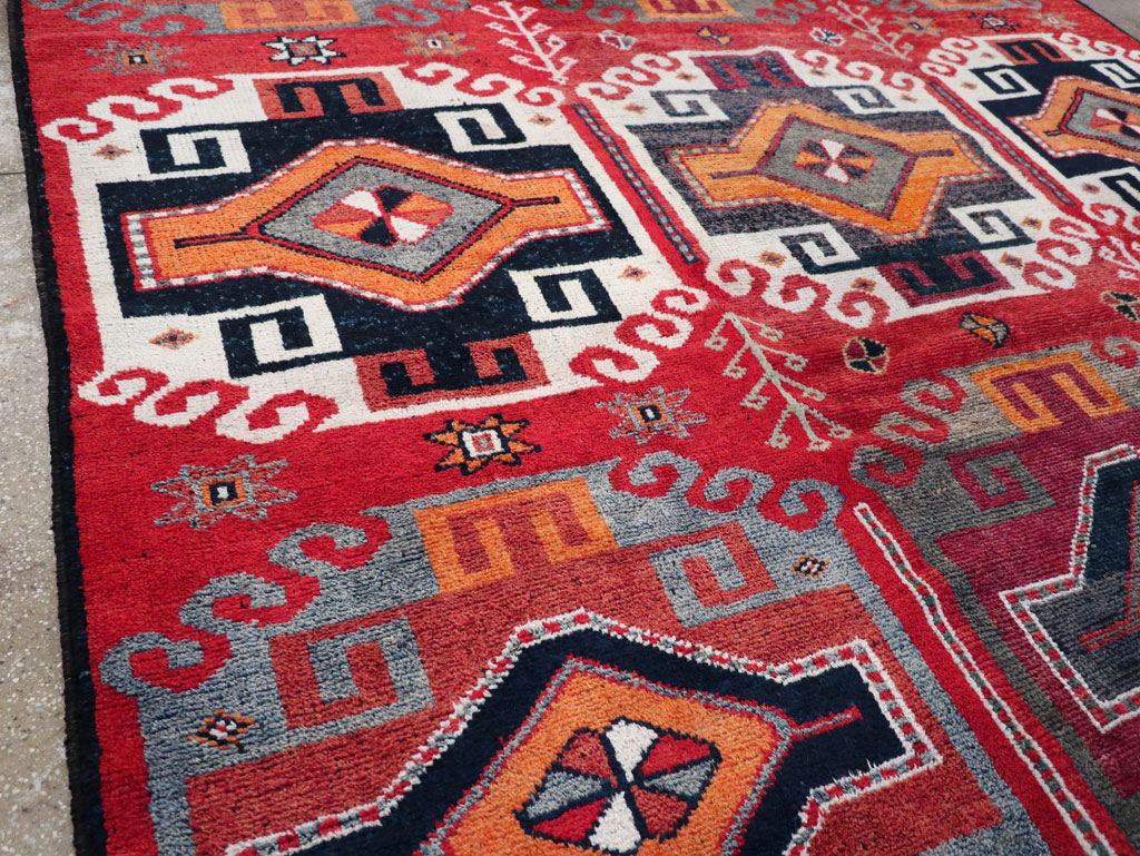 Vintage Turkish Anatolian Square Room Size Carpet, No.32370 - Staging