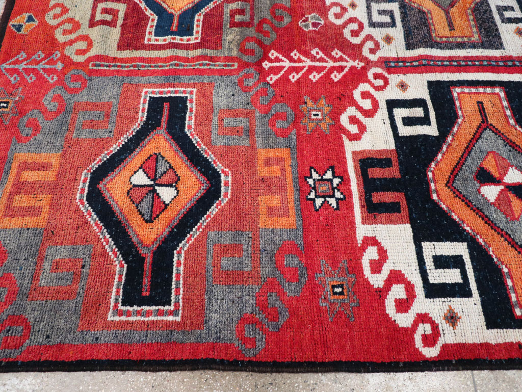 Vintage Turkish Anatolian Square Room Size Carpet, No.32370 - Staging
