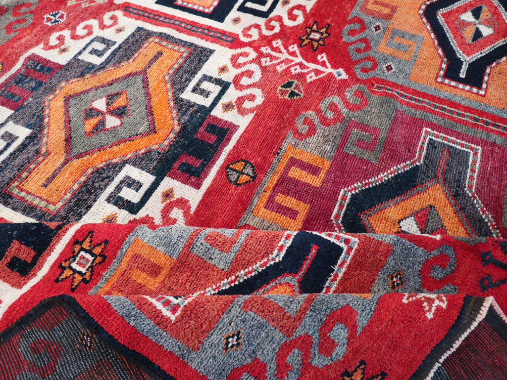 Vintage Turkish Anatolian Square Room Size Carpet, No.32370 - Staging