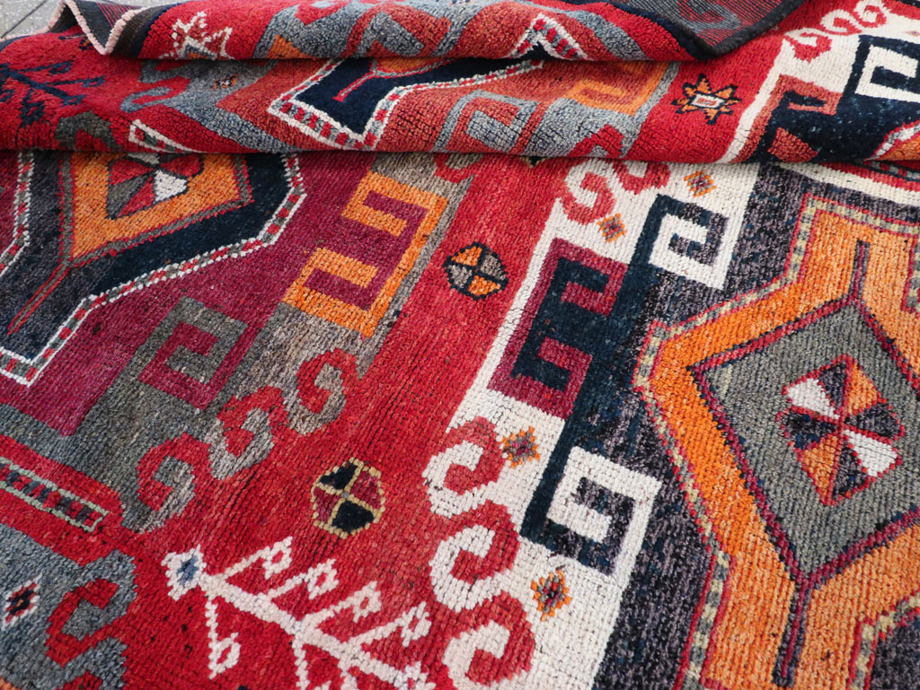 Vintage Turkish Anatolian Square Room Size Carpet, No.32370 - Staging