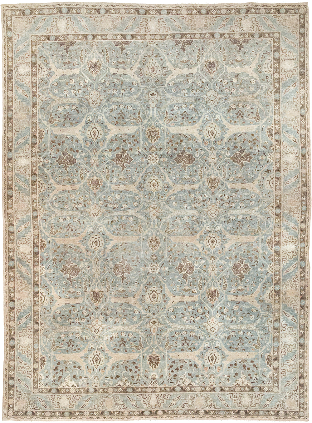 Vintage Persian Quom Room Size Carpet, No.32373 - Staging