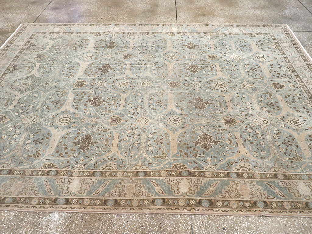 Vintage Persian Quom Room Size Carpet, No.32373 - Staging
