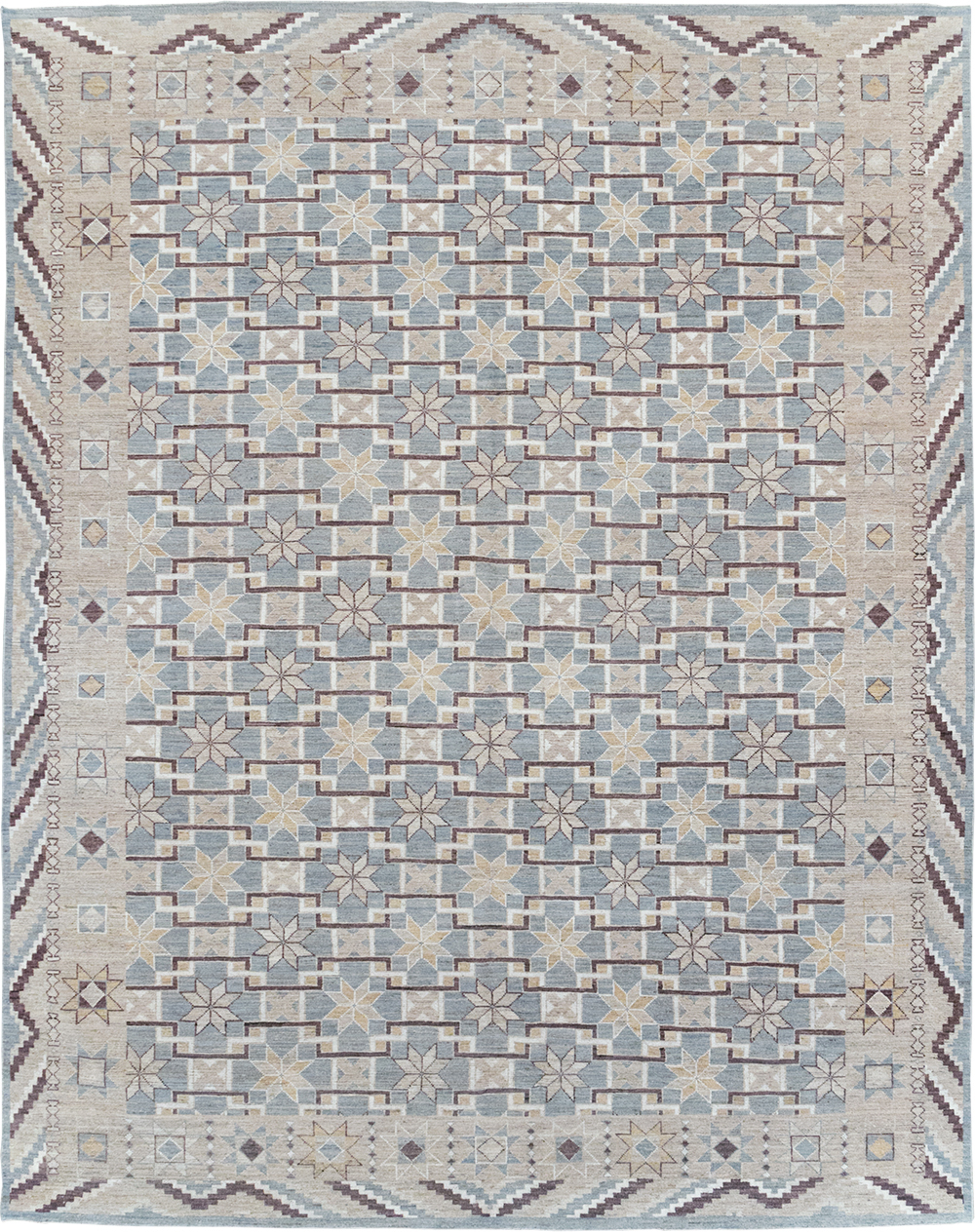Modern East Turkestan Khotan Room Size Carpet, No.32377 - Staging