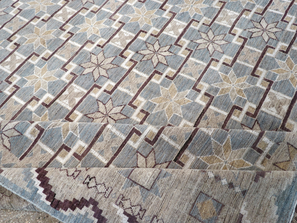 Modern East Turkestan Khotan Room Size Carpet, No.32377 - Staging