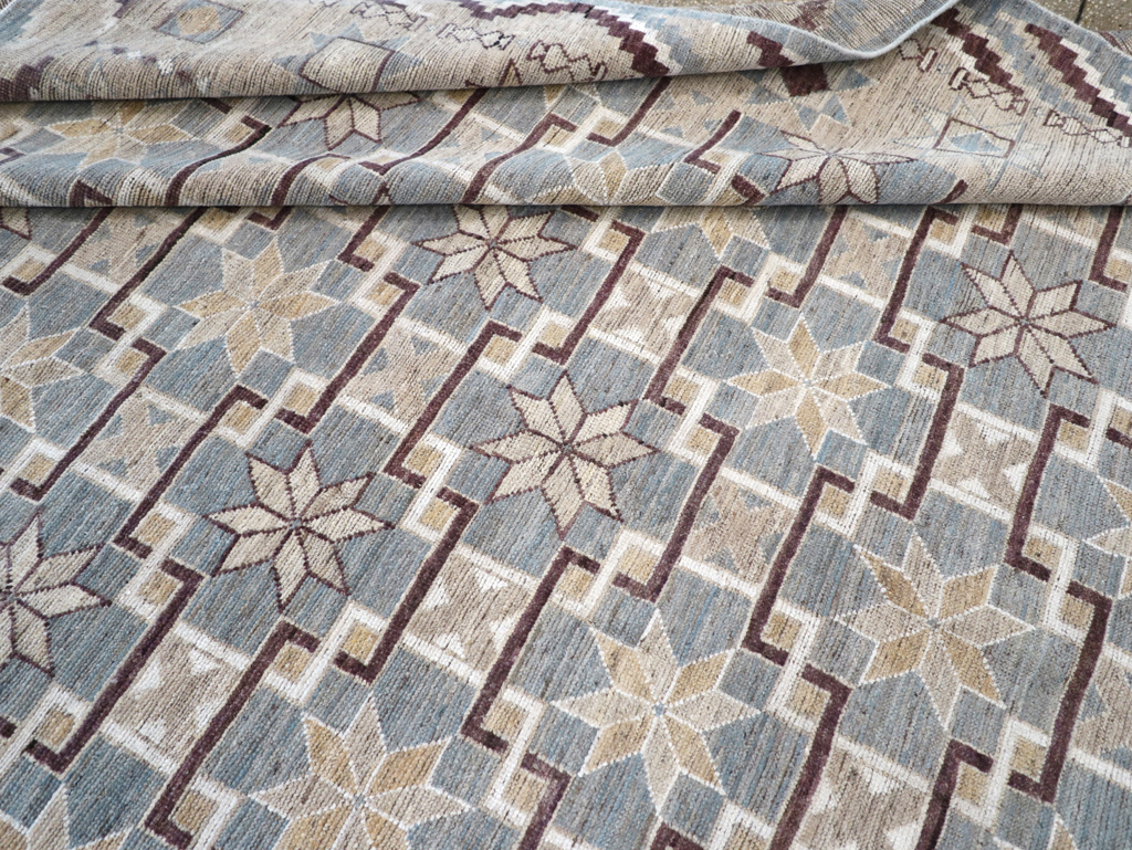 Modern East Turkestan Khotan Room Size Carpet, No.32377 - Staging