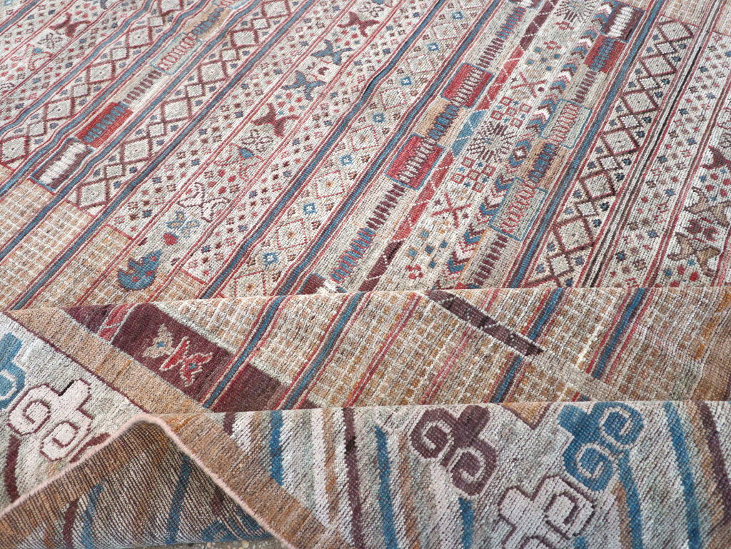 Modern East Turkestan Khotan Room Size Carpet, No.32378 - Staging