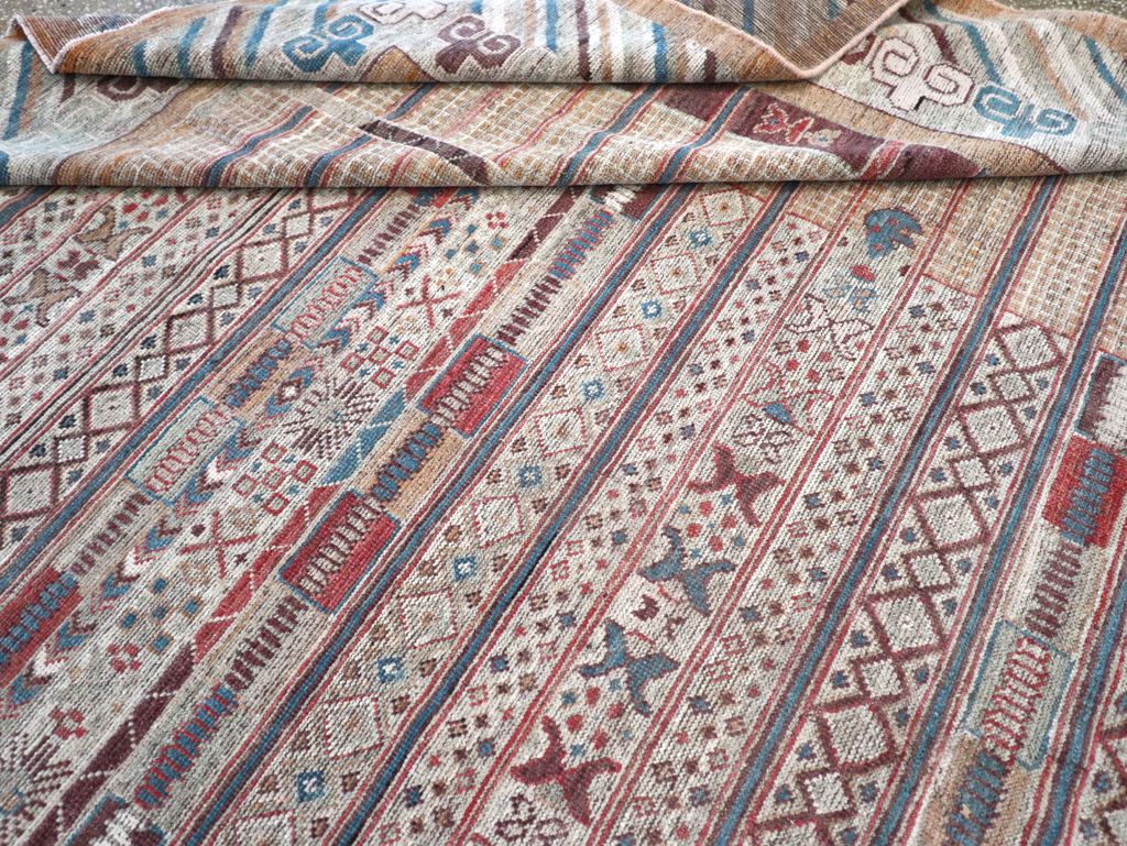 Modern East Turkestan Khotan Room Size Carpet, No.32378 - Staging