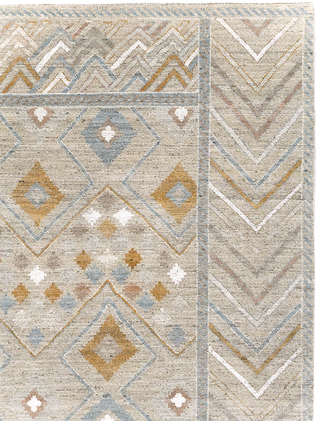 Modern East Turkestan Khotan Small Room Size Carpet, No.32380 - Staging