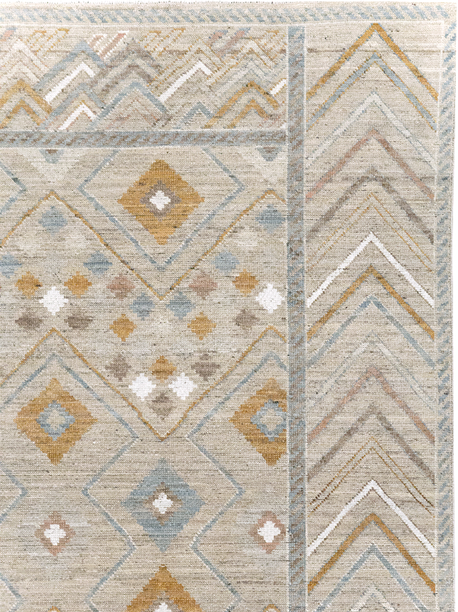 Modern East Turkestan Khotan Small Room Size Carpet, No.32380 - Staging