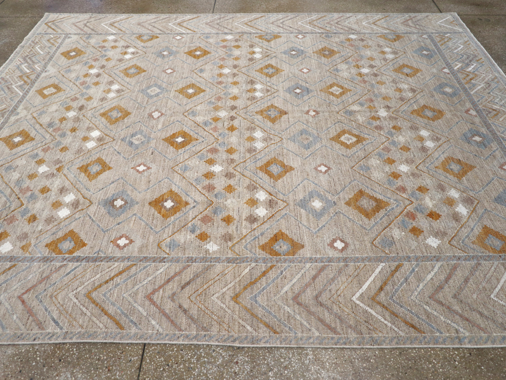 Modern East Turkestan Khotan Small Room Size Carpet, No.32380 - Staging