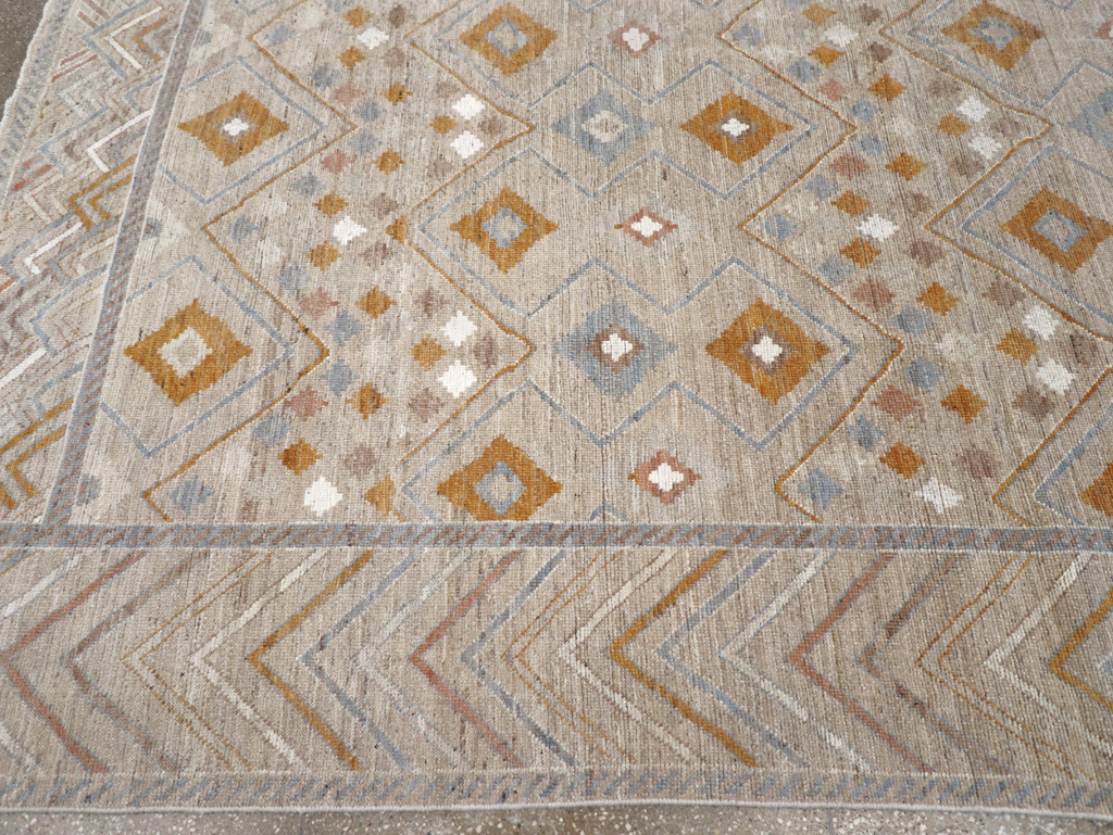 Modern East Turkestan Khotan Small Room Size Carpet, No.32380 - Staging