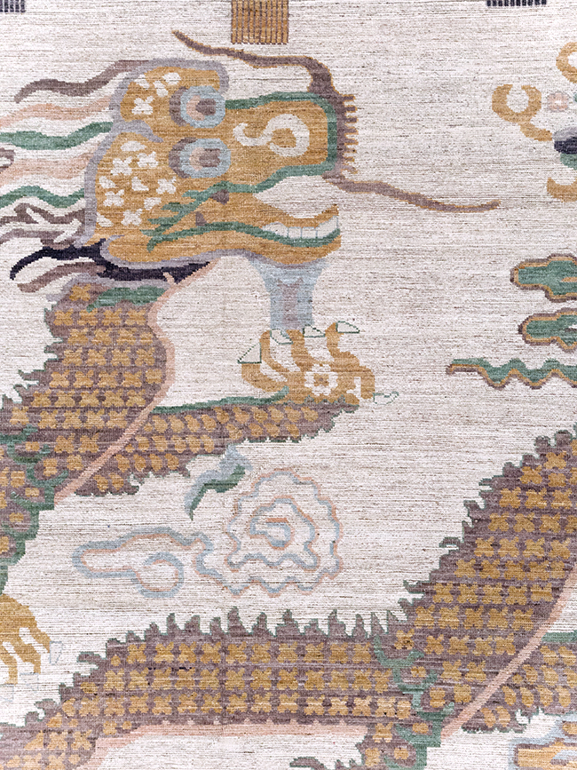 Modern East Turkestan Khotan Pictorial Room Size Carpet, No.32381 - Staging