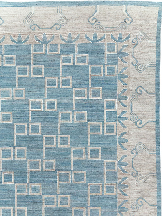 Modern East Turkestan Khotan Room Size Carpet, No.32383 - Staging