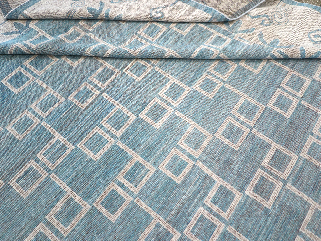 Modern East Turkestan Khotan Room Size Carpet, No.32383 - Staging