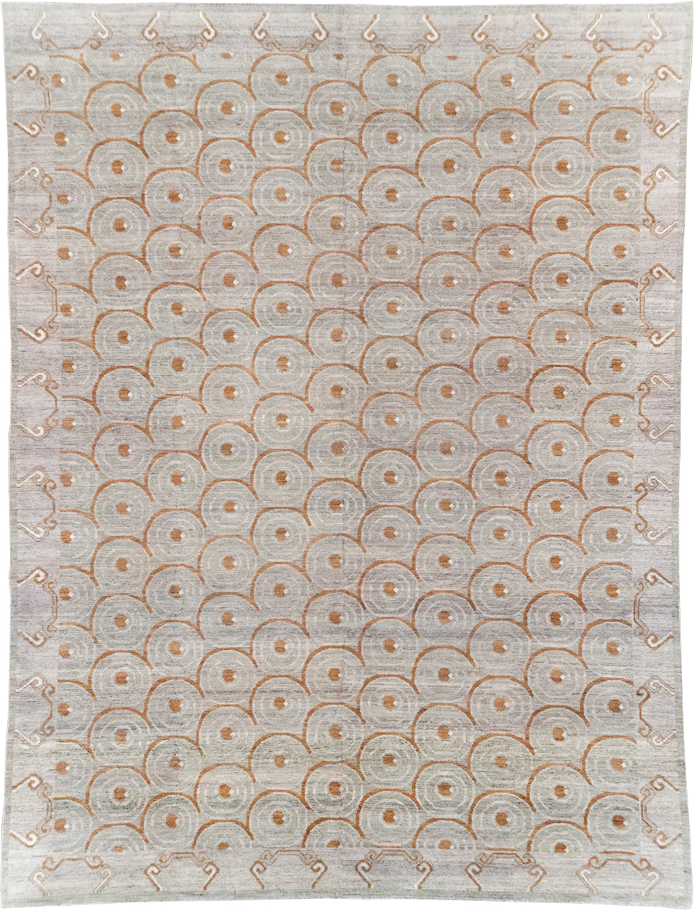 Modern East Turkestan Khotan Room Size Carpet, No.32386 - Staging
