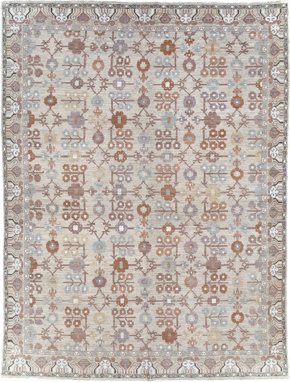Modern East Turkestan Khotan Room Size Carpet, No.32389 - Staging