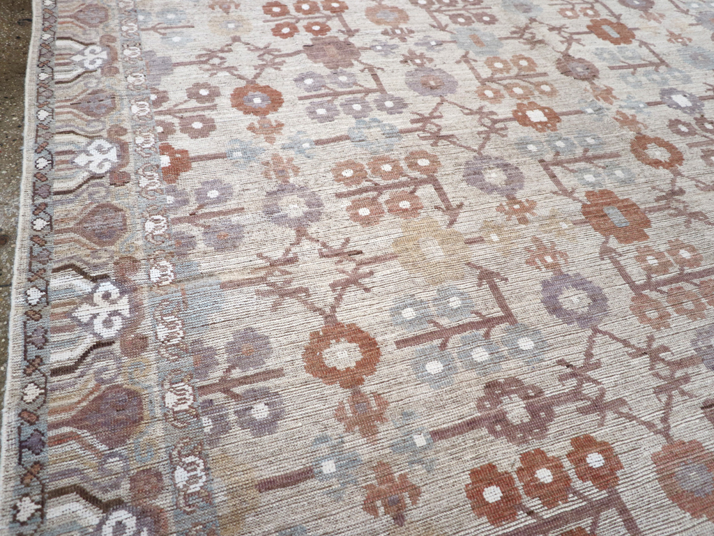 Modern East Turkestan Khotan Room Size Carpet, No.32389 - Staging