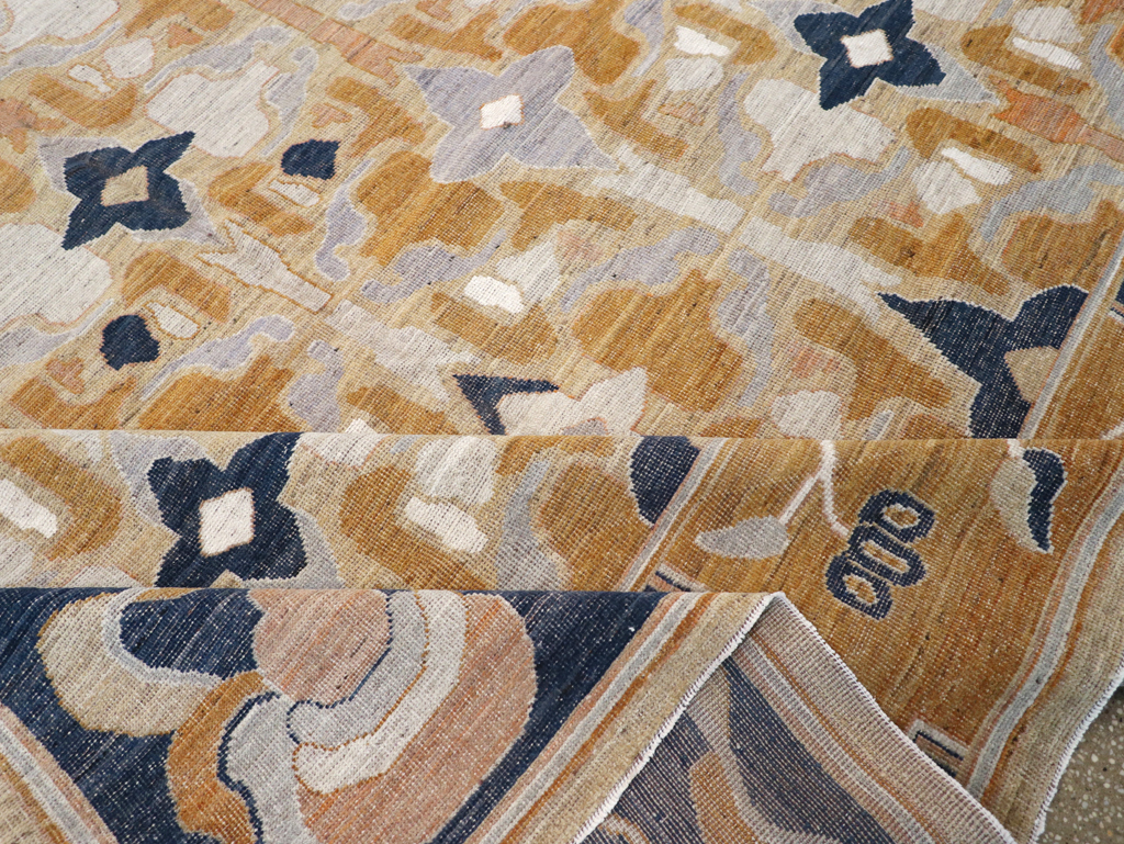 Modern East Turkestan Khotan Room Size Carpet, No.32391 - Staging