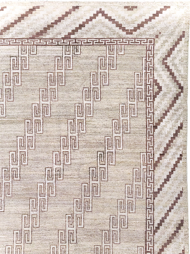 Modern East Turkestan Khotan Room Size Carpet, No.32394 - Staging