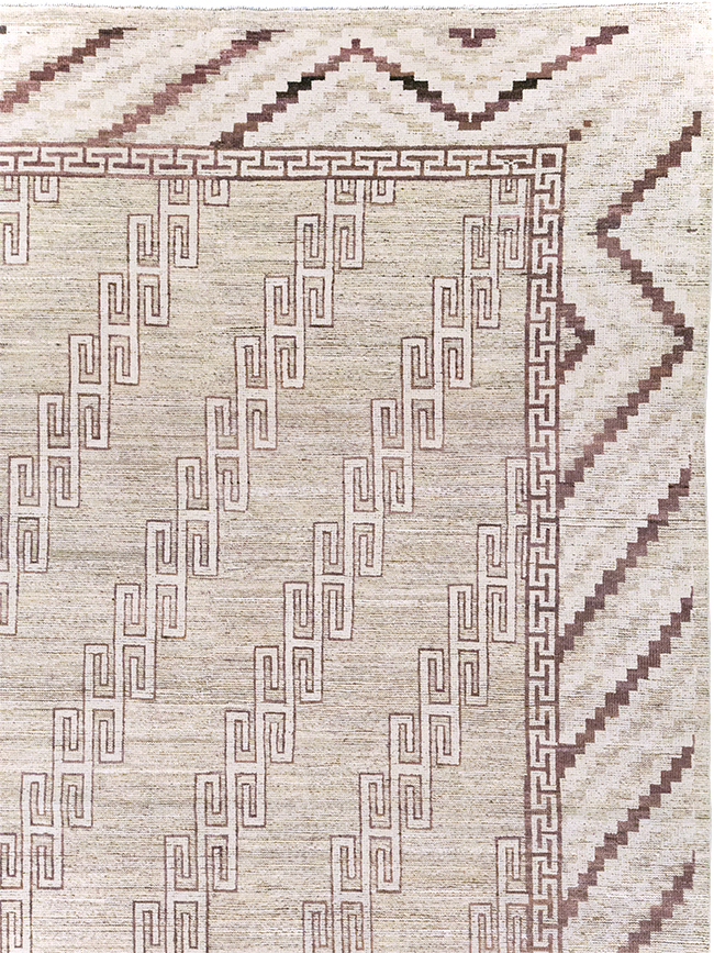 Modern East Turkestan Khotan Room Size Carpet, No.32394 - Staging