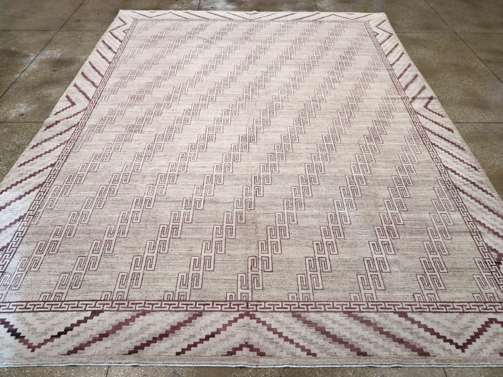 Modern East Turkestan Khotan Room Size Carpet, No.32394 - Staging