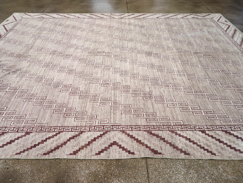 Modern East Turkestan Khotan Room Size Carpet, No.32394 - Staging