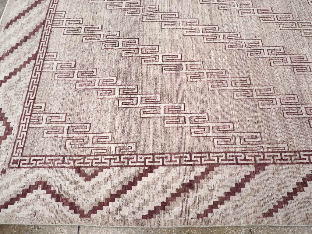 Modern East Turkestan Khotan Room Size Carpet, No.32394 - Staging