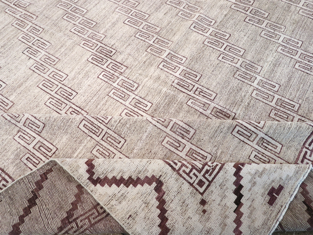 Modern East Turkestan Khotan Room Size Carpet, No.32394 - Staging
