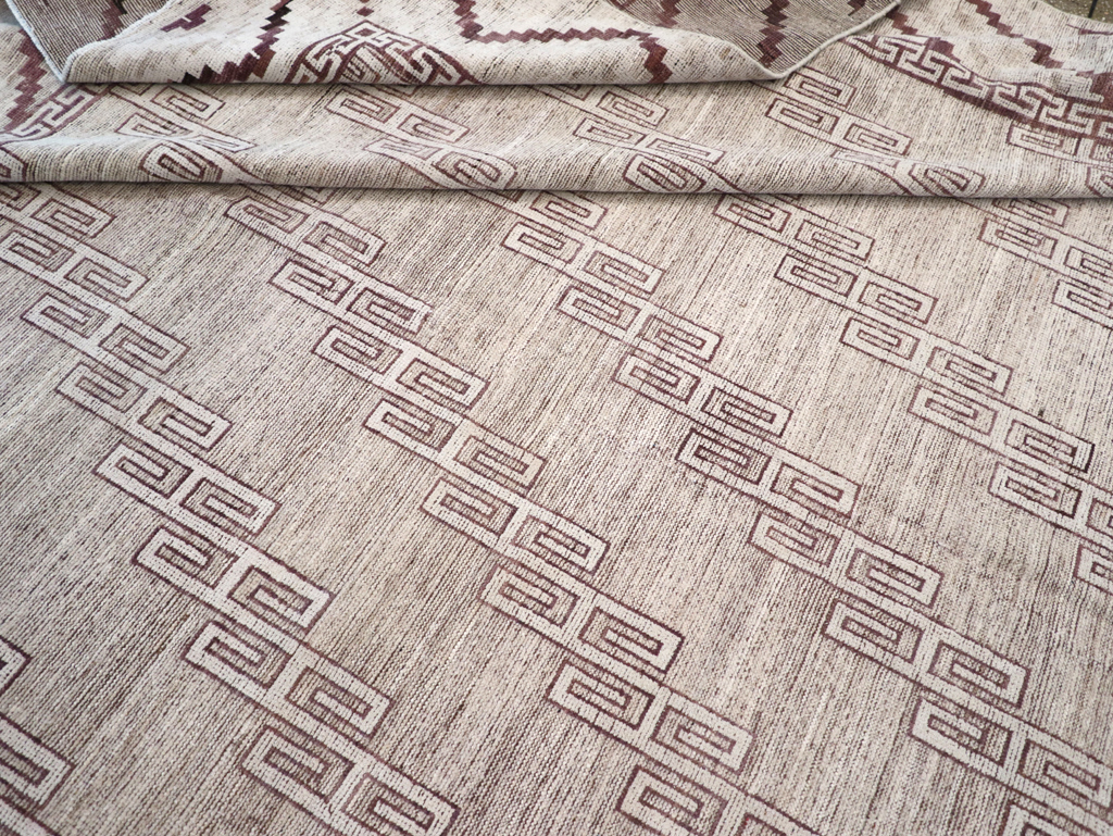 Modern East Turkestan Khotan Room Size Carpet, No.32394 - Staging