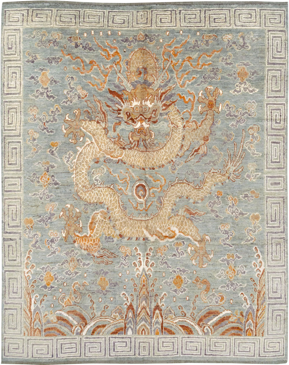 Contemporary East Turkestan Khotan Pictorial Room Size Carpet, No.32396 - Staging