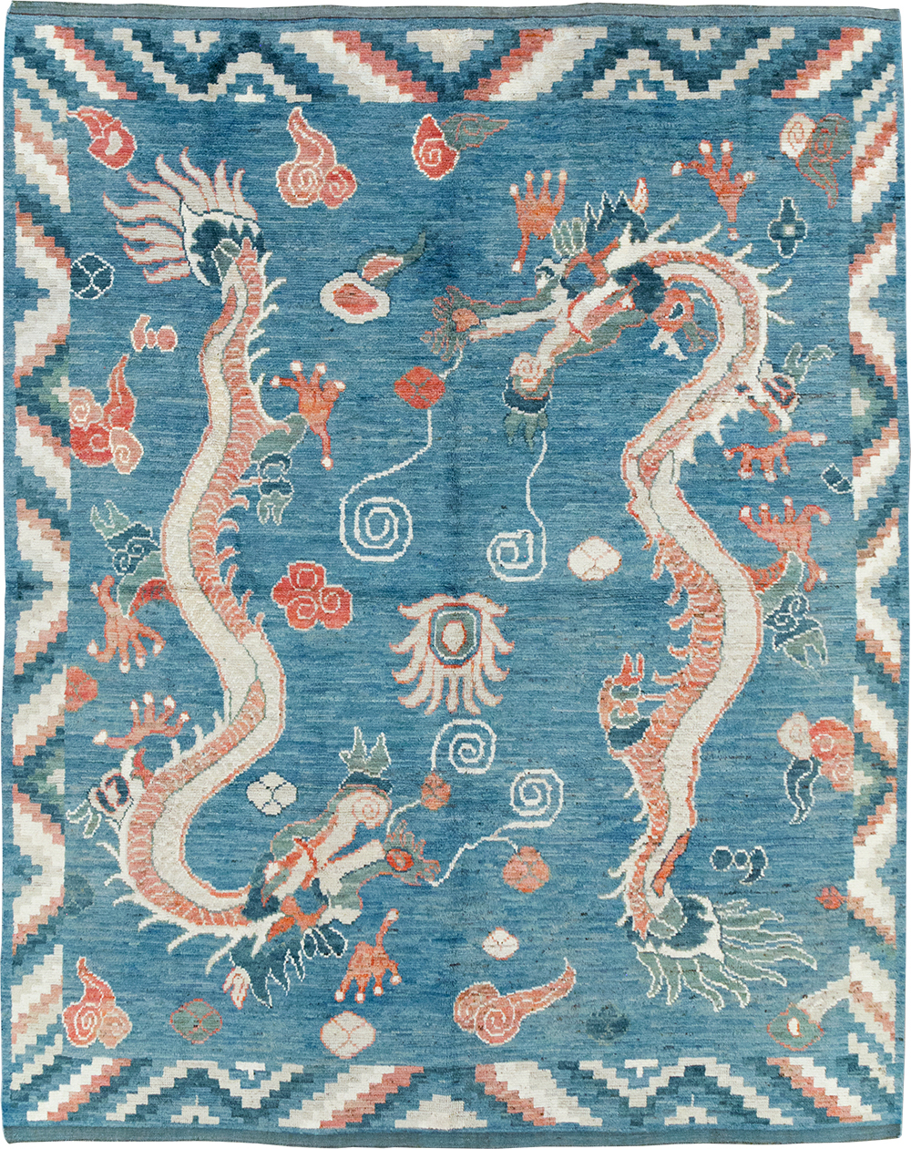 Modern East Turkestan Khotan Pictorial Room Size Carpet, No.32397 - Staging